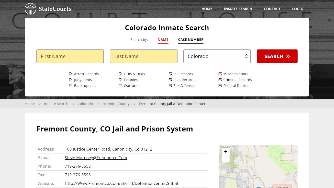 Fremont County Jail & Detention Center Inmate Records Search, Colorado ...